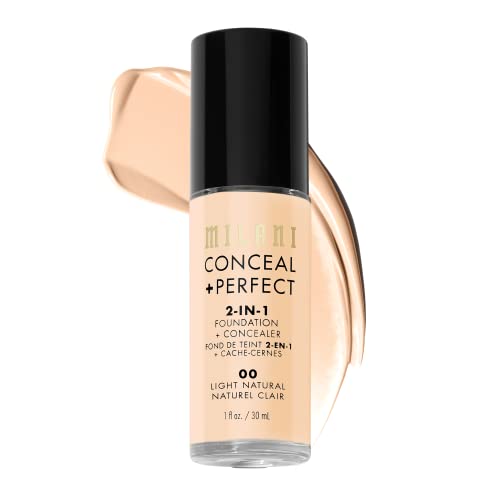 Milani Conceal + Perfect Liquid Foundation - Golden Beige, 1 Fl Oz - Cruelty-Free, Covers Blemishes & Discoloration for Flawless Complexion