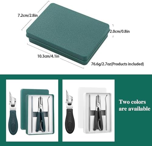 New Eagle Beak Nail Clippers ,for Thick Nails, Seniors and Ingrown Care(3-Piece/Set (Green)