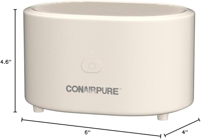 Conair Portable Small Air Purifier, Rechargeable Corded/Cordless, HEPA Air Filter, Allergy Relief, Dust, Pollen, Odor Control, Bedroom, Dorm Room, Small Room