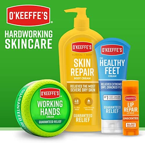 O'Keeffe's Working Hands Hand Cream; For Extremely Dry; Cracked Hands; 3 oz Tube and O'Keeffe's Eczema Relief Hand Cream; For Extremely Dry; Itchy; Irritated Hands; 2 oz Tube
