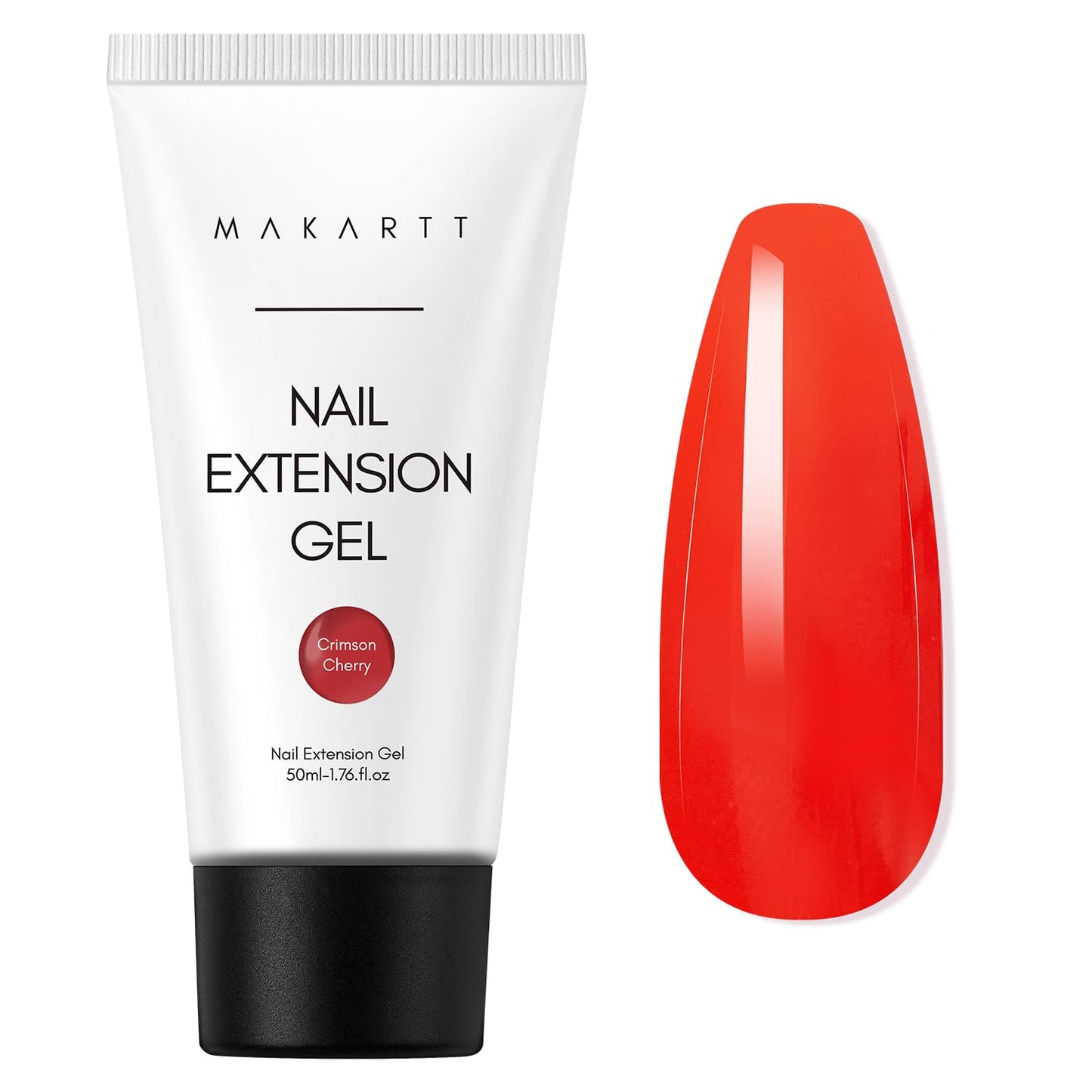 Makartt Poly Nail Gel 50ML Large Capacity, Red, Strong Builder for Extension Strengthener 3D Diy, Resistent Hard Gels for Nails, Multifunctional Manicure Supplies Home Salon-Crimson Cherry