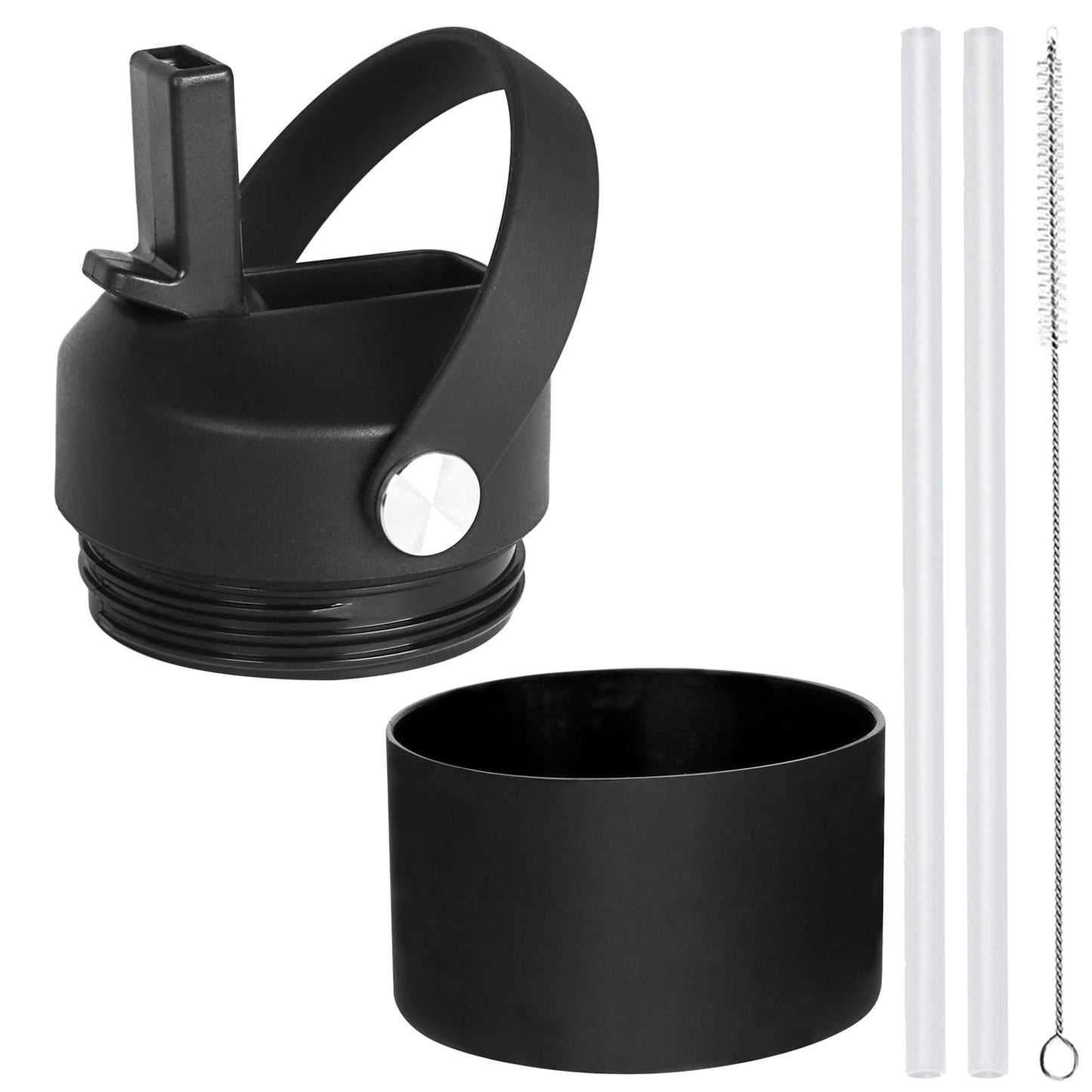 Straw lid for Yeti Rambler Water Bottle 18 26 36 64 oz, Replacement Cap Straw Cap for RTIC 18oz 26oz 36oz, Lid with Straw and Brush and Flexible Handle 