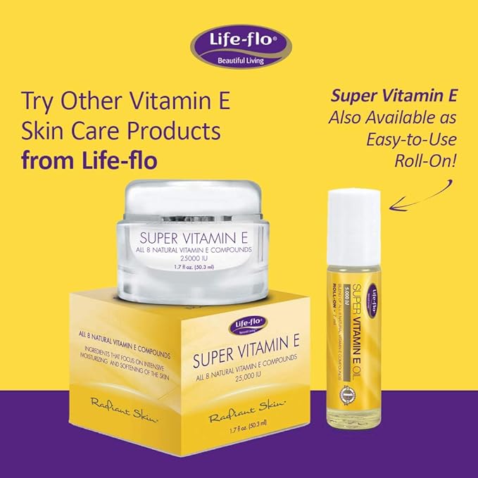 Life-flo Super Vitamin E Oil 5000IU with 8 Vitamin E Compounds | Skin & Antioxidant Support | Soothing Hydration | 4oz