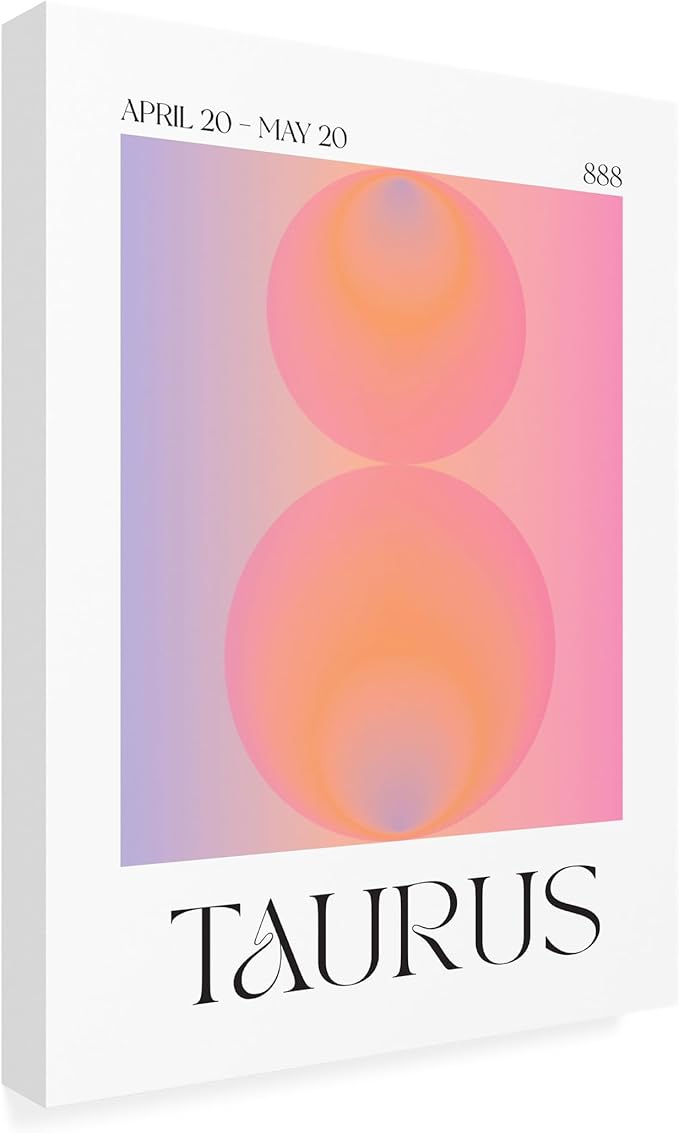 Trademark Fine Art Canvas Wall Art - Valeria Castillo 'Taurus' Wall Art for Living Room, Bedroom, or Office Décor