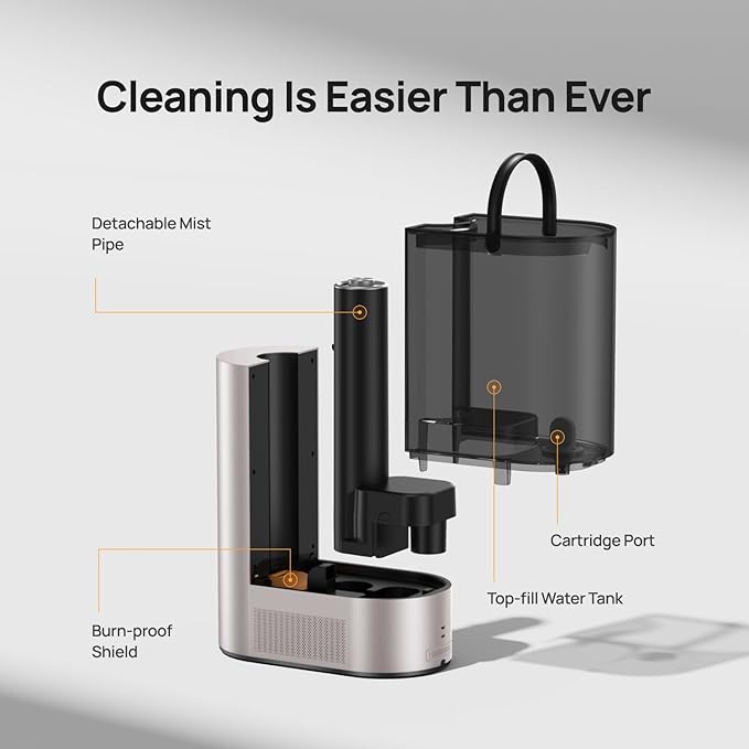 Dreo 6L Humidifiers for Bedroom, Smart Warm & Cool Mist for Large Room, 60Hr Quiet Runtime for Baby, Plant, Humidity Sensor, Indicator Light, 12H Timer, Google/Alexa, Gold