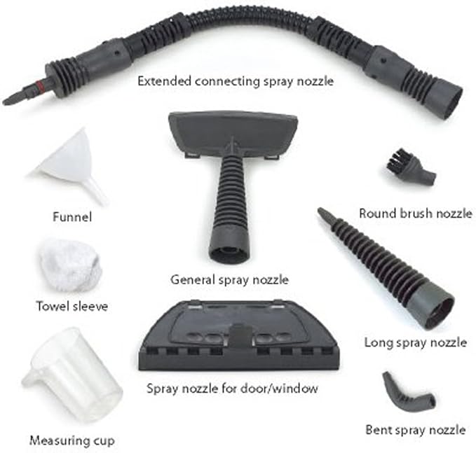 Performance Tool W50079 Red/Black 900W Handheld Steam Cleaner