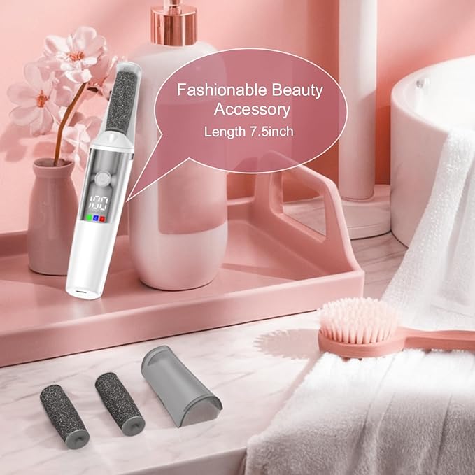 Electric Foot Callus Remover,3 Rollers,3 Speeds, Professional Electric Foot File Pedicure Tool Foot Scrubber for Feet Dead Skin,Smooth Pedicure Wand Feet Spa Care Kit for Men & Women,Ideal Gift