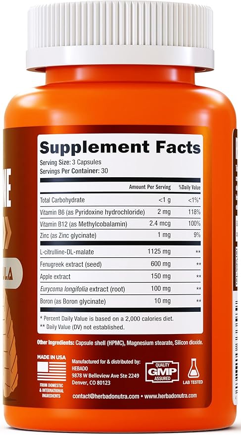 Testosterone Booster Supplement for Men - Male Enhancing Pills - Muscle Builder, Workout, Energy, Libido, Strength - Vitamin B6 B12, Zinc, Tongkat Ali, Fenugreek + More - Total Test Boost, 90 Capsules