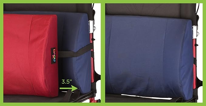 NOVA Medical Products Extra-Wide Lumbar Back Cushion, 17.5" Wide Back Cushion for Office Chair, Car Seat or Chair, Color Blue