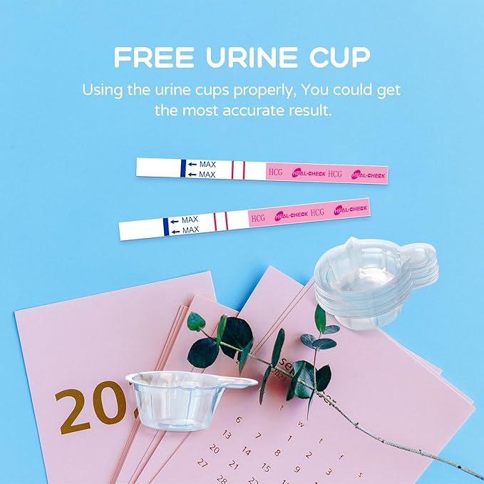 Ovulation Test Strips 40 and Pregnancy Tests 25, HEAL-CHECK Bulk Ovulation Predictor Kit for Women TTC, Over 99% Accuracy, Easy to Use at Home, Individually Wrapped, FSA HSA | 40LH+25HCG+65 Urine Cup