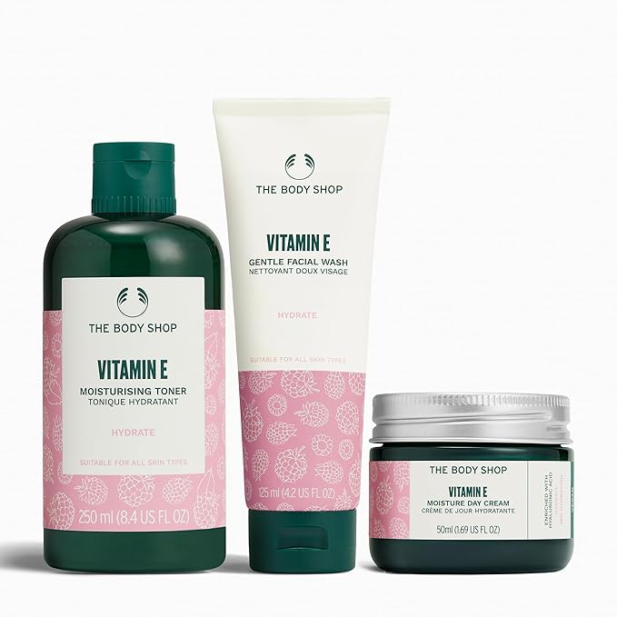 The Body Shop Vitamin E Moisture Cream – Fast Absorbing – Hydrates, Moisturizes and Protects – For Dehydrated Skin – 1.7 oz
