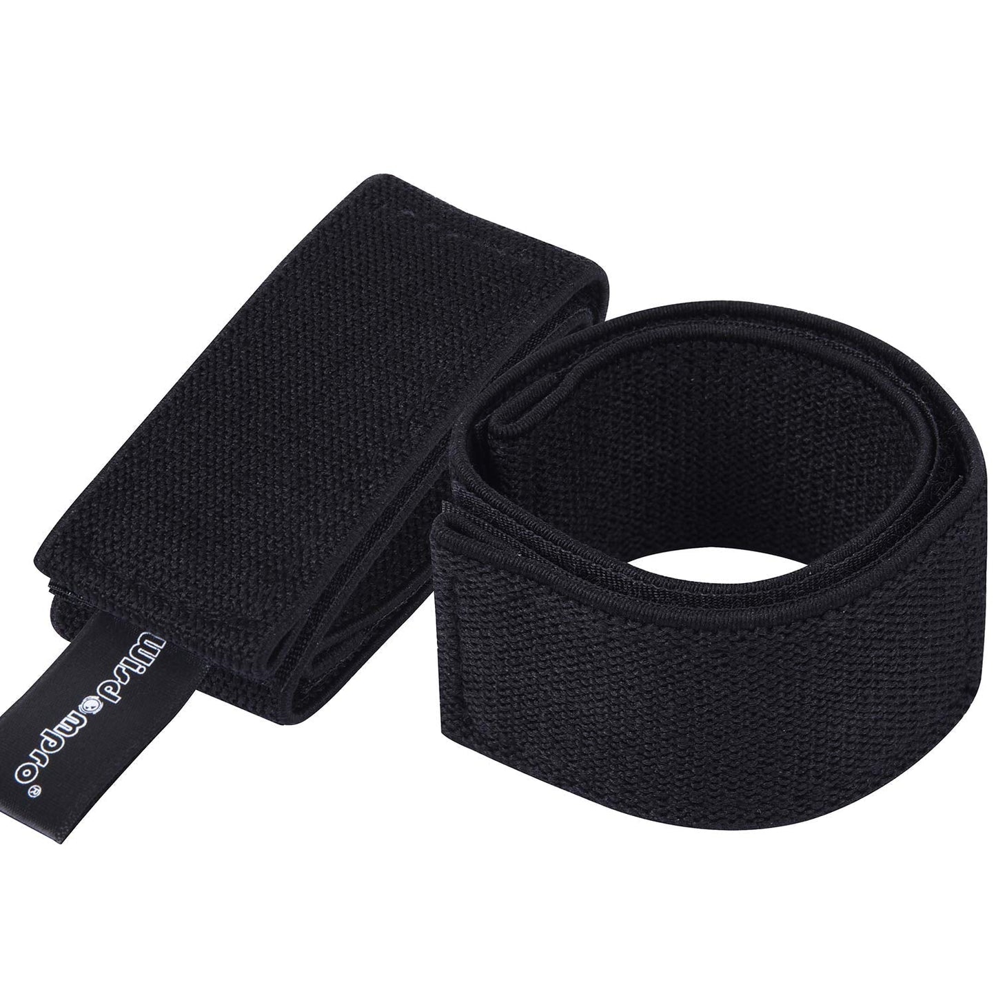 Wisdompro Ankle Strap, 1 Pair Polyester Blousing Garters Trousers Boots Blouses Hook and Loop Strap for Waders, Fly, Fishing, Hunting, Hiking, Cycling, Gardening, Military Uniforms (14 Inch Black)
