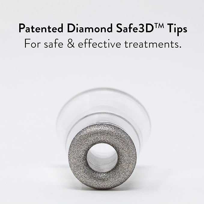 Microderm GLO MINI Premium Diamond Microdermabrasion Tips by Microderm GLO - Medical Grade Stainless Steel Accessories, Patented Safe3D Technology, Safe for All Skin Types. (Premium)