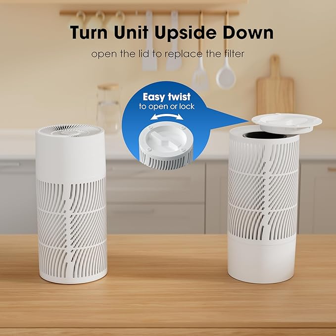 Nuwave Air Purifiers for Home Large Room Up to 857ft², XXL Size H13 True HEPA Filter, 17dB Air Cleaner for Bedroom, 3 Fan Speeds, 360° Air Intake, Remove to 0.3 Micron Dust Smoke Pollutants Odor