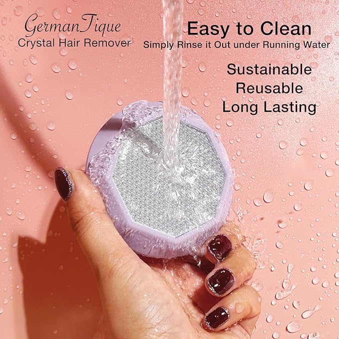 Crystal Hair Eraser,Upgraded Crystal Hair Remover Diamond,Painless and Effective Nano Glass Hair Removal Stone and Skin Exfoliation,Natural Epilator for Women and Men(Pastel Lilac)