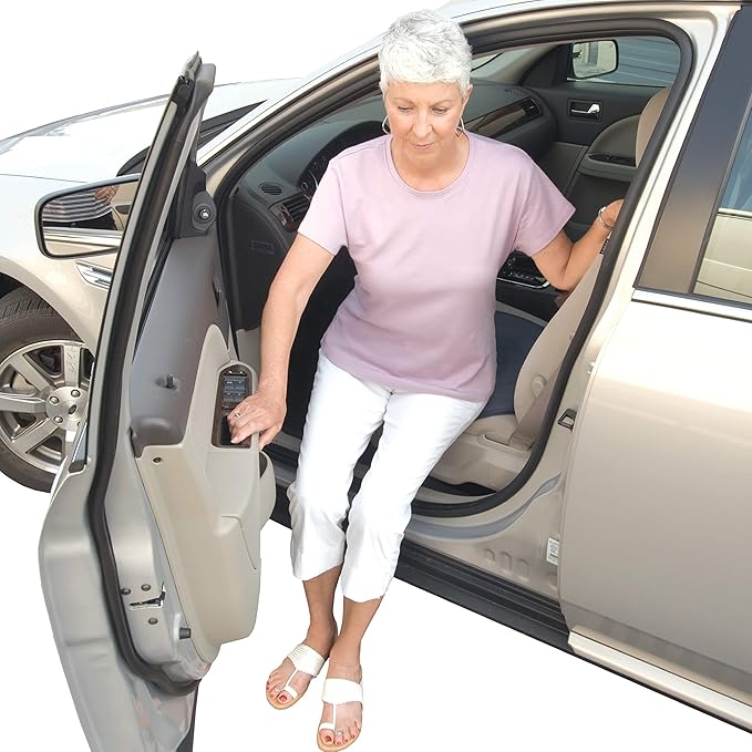 Stander Auto Mobility Combo Pack, Handybar and Swivel Seat Cushion Bundle, Non-Slip Ergonomic Grip for Adults, Seniors, and Elderly, Vehicle Stand Assist Handle and Rotating Cushioned-Seat