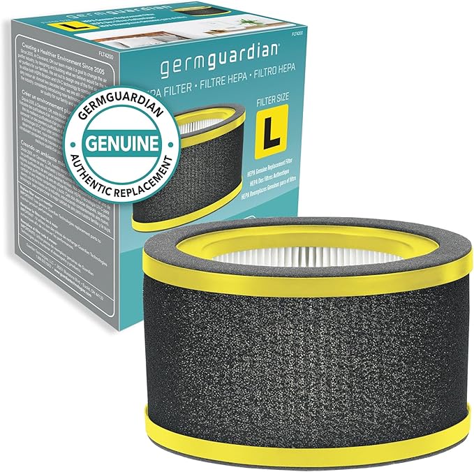 GermGuardian Filter L HEPA Pure Genuine Air Purifier Replacement Filter, Removes 99.97% of Pollutants, for AC4200 Air Purifiers, Black, FLT4200