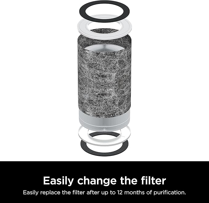 Shark Air Purifier for Home, Office, and Bedroom, Clean Sense Technology, HEPA Air Filter, 1200 Sq Ft, Captures 99.98% of Particles, Pet Dander, Pollutants, Dust, Smoke, Allergens & Smells, HP202