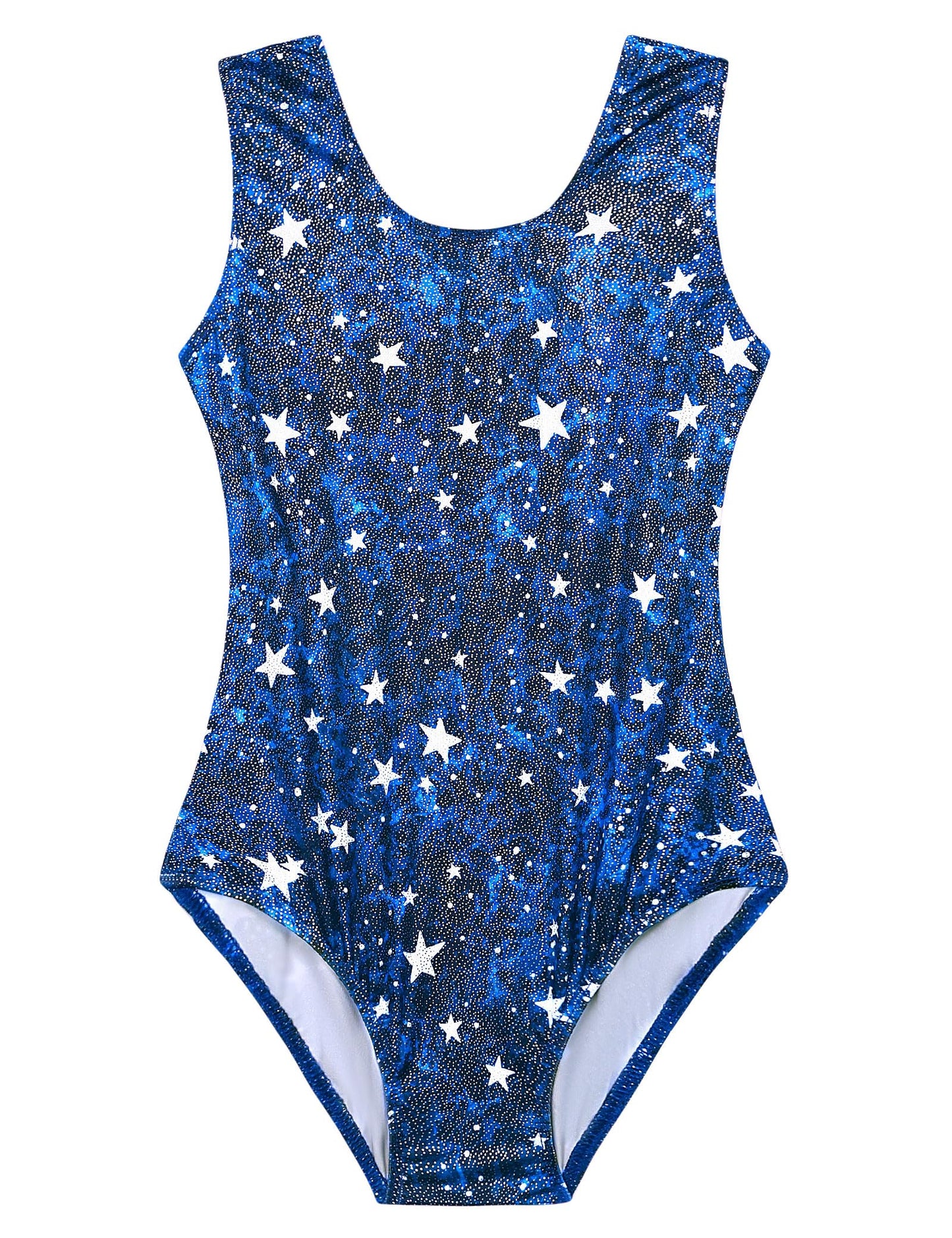 Domusgo Gymnastics Leotards for Girls 5-6 Years Old Dark Blue Sparkly One Piece Tumbling Outfits