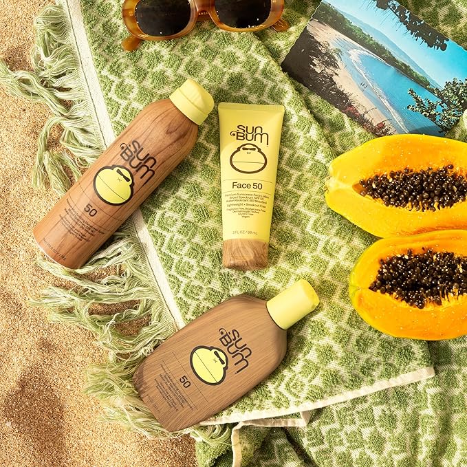 Sun Bum Original SPF 50 Sunscreen Face Lotion - Broad Spectrum Moisturizing Facial Sunscreen with Vitamin E - Hawaii 104 Act Compliant (Made without Octinoxate & Oxybenzone) - Travel Friendly - 3 oz