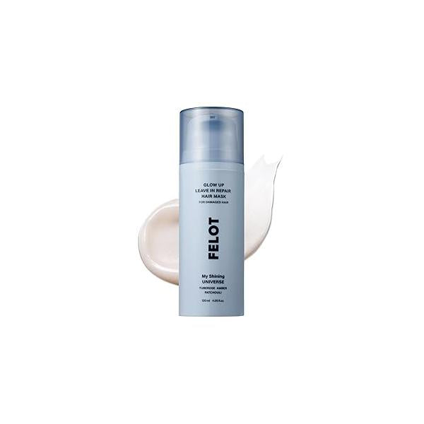 Glow Up Leave-In Repair Hair Mask - Intense Nourishing & Protein Treatment for Damaged Hair, Adds Softness Shine, No-Rinse Formula, 4.05 fl. oz. / 120ml