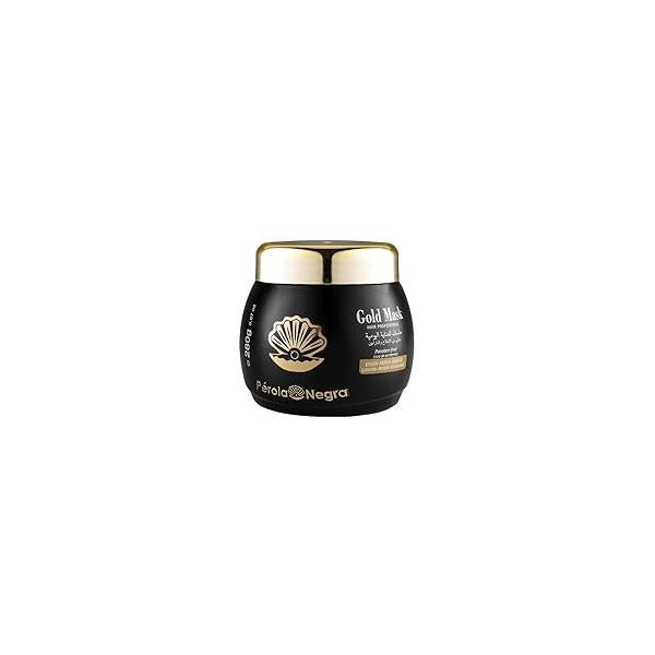 Perola Negra Gold Mask, Controls Frizz & Smooths Hair, Home care hair mask 9,87 oz