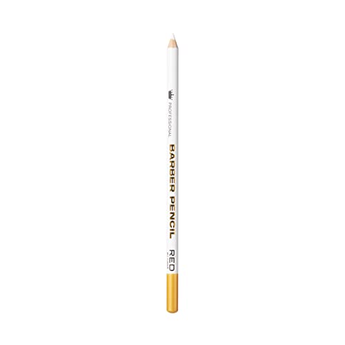 Red by Kiss 3PCS Barber Pencil with Built-in Sharpener Edge Hairline Razor Trace Pencils Beard Guide Beard and Hairline Outliner Pencils (White)