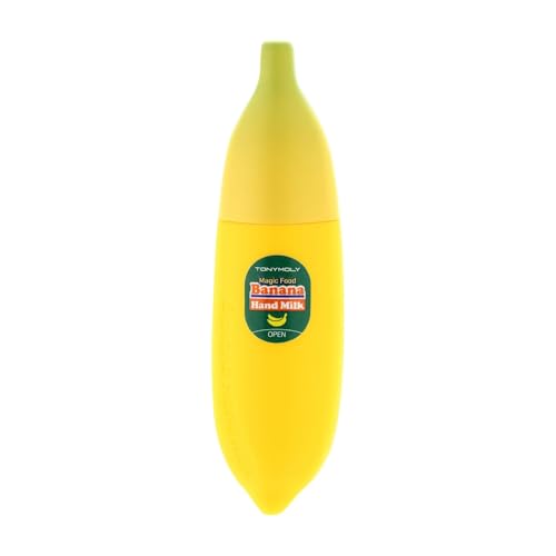 TONYMOLY Magic Fruit Hand Lotion, Nourishing & Moisturizing Hand Cream for Dry Cracked Hands, Soothes & Softens Skin, Banana, 1.52 oz