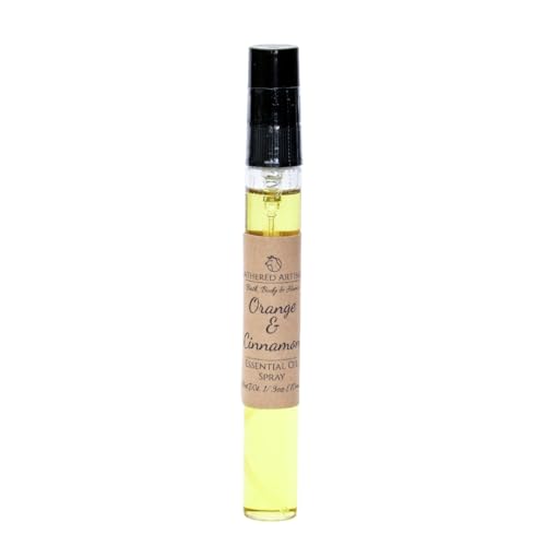 Orange & Cinnamon - Natural Essential Oil Perfume by Lathered Artisan - Alcohol-Free Plant Based Oil Perfume and Cologne, Nourishing, and Uniquely Handcrafted (Orange Cinnamon - Spray)