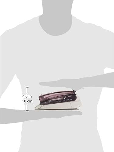 Rowenta Travel Iron, Pro Compact Stainless Steel Soleplate Hand Held Steamer Iron for Clothes, 200 Microsteam Holes, 1000 Watts Ironing, Fabric Steamer, Dual Voltage, Mini Iron, Purple, DA1560