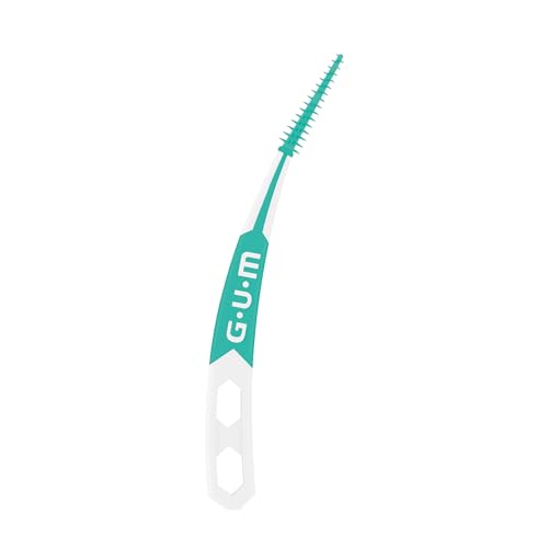 GUM Soft-Picks Advanced, Easy to Use Dental Picks for Teeth Cleaning and Gum Health, Disposable Interdental Brushes with Convenient Carry Case, Dentist Recommended Dental Picks, 60ct (6pk)