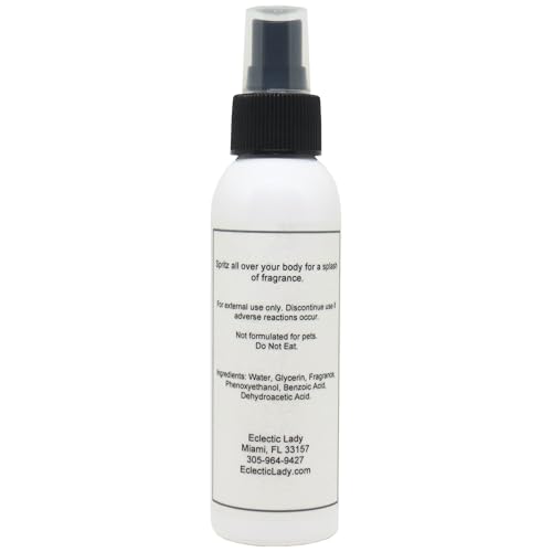 Eclectic Lady Sandalwood Patchouli Body Spray, 16 ounces, Body Mist for Women with Clean, Light & Gentle Fragrance, Cologne with Soft, Subtle Aroma For Daily Use