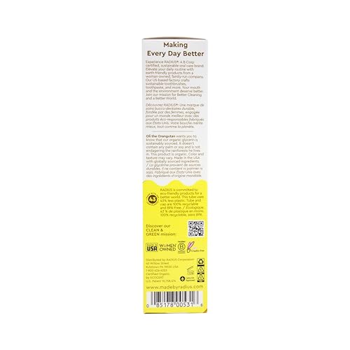 RADIUS Children's Toothpaste, Coconut Banana, 3 oz, Non-Toxic Chemical-Free Gluten-Free, Designed to Improve Gum Health & Prevent Cavities, Pack of 2