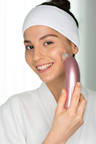 Vivitar Microdermabrasion/Facial Pore Cleanser, Vacuum Suction Exfoliating Extractor Tool with 3 Beauty Attachments, Removes Blackheads & Whiteheads, Rose Gold (Pack of 3)