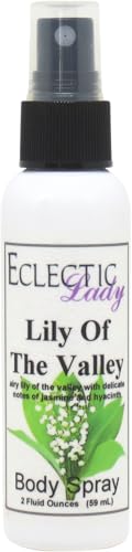 Eclectic Lady Lily Of The Valley Body Spray, 16 ounces, Body Mist for Women with Clean, Light & Gentle Fragrance, Cologne with Soft, Subtle Aroma For Daily Use