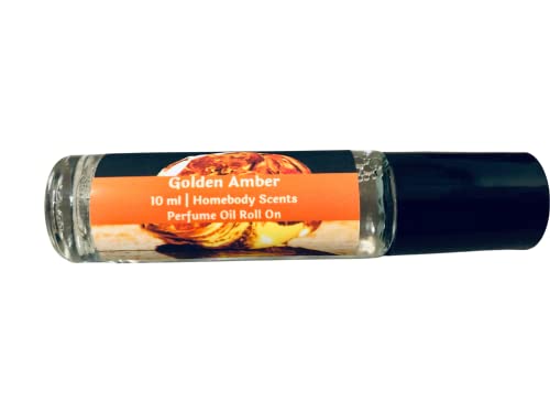 Golden Amber 10 ml Perfume Roll On, Natural Perfume, Musk Perfume, Amber Perfume, Natural Ingredients, Cruelty Free, Travel Size Perfume by Homebody Scents