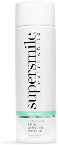 Supersmile Extra Whitening Pre-Rinse - Clinically Formulated Pre-Brush Dental Mouthwash, 16 Fl. Oz (1-Bottle)