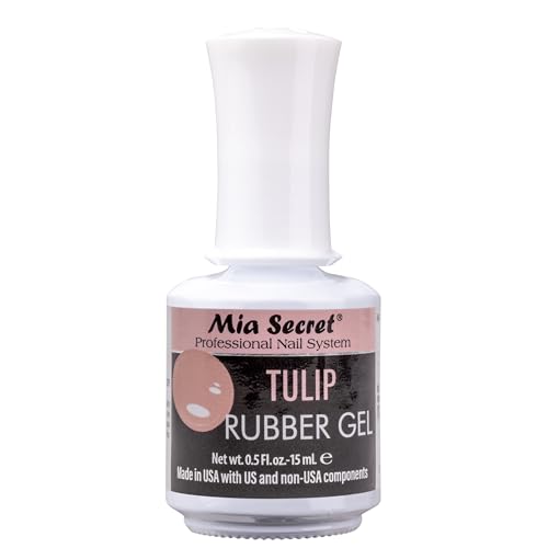 Mia Secret Rubber Gel for nails MADE IN USA for Salon and DIY (Tulip, 0.5 fl oz)