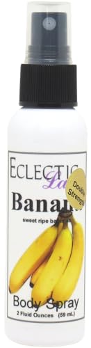 Eclectic Lady Banana Scented Body Mist Spray, 2 ounces, Body Mist for Women with Clean, Light & Gentle Fragrance, Cologne with Soft, Subtle Aroma For Daily Use