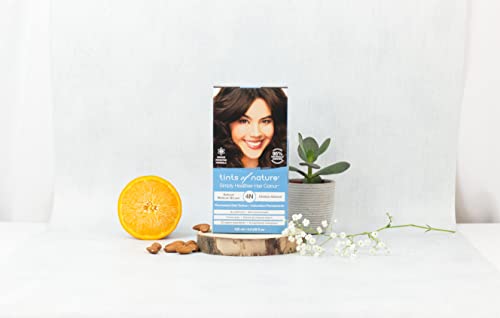 Tints of Nature 4N Natural Medium Brown Permanent Hair Dye, Nourishes Hair & Covers Greys, Ammonia-Free, 4.4 fl oz