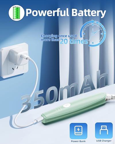 Tonsil Stone Vacuum, Tonsil Stone Remover Kit, 3X Safe Suction, 150 Degree Rotate Electronic Tonsil Stone Remover,12 in 1 Tonsil Cleaner, Oral Lamp, 5X Magnifying Mirror, Water Flosser & Syringe