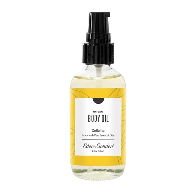 Edens Garden Cellulite Bath & Body Oil – Pure Essential Oils & Vitamin E for Firming, Slimming & Moisturizing Dry Skin – Natural Anti-Cellulite Scented Oil for Daily Women’s Skin Care, 2 fl oz (59 ml)