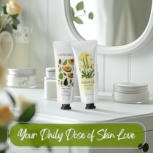 Green Canyon Spa 20 Pack Hand Cream Gifts for Women Hand Lotion with Shea Butter Vitamin E for Work Mini Travel Size Moisturizer Gift Set for Women