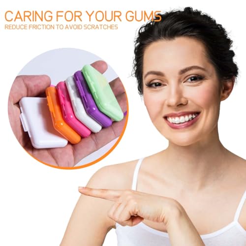 OBTANIM 30 Pack Colorful Braces Wax Dental Care Orthodontic Wax for Braces Wearer (10 Color)