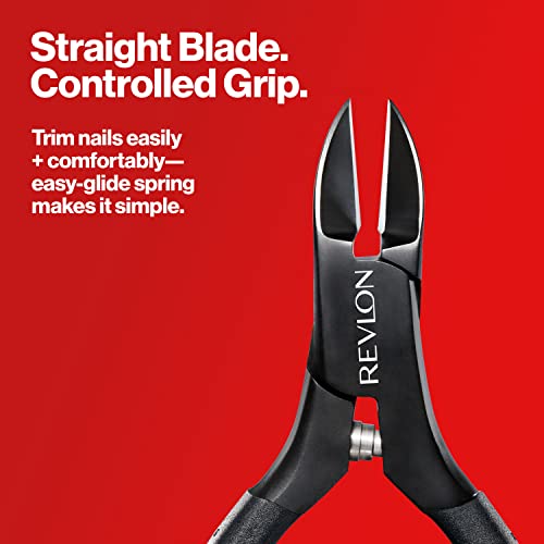 Revlon Comfort and Control Nail Nipper, Easy to Use Trimmer for Manicures, 1 Count