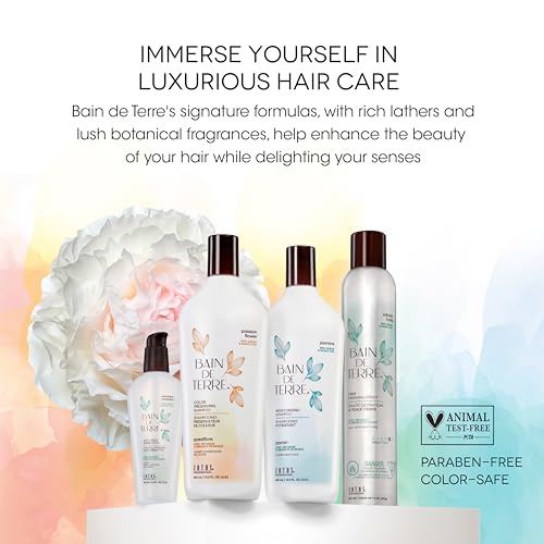 Bain de Terre Coconut Papaya Ultra Hydrating Shampoo, Moisture Quench for Dry, Damaged Hair, with Argan & Monoi Oils, Paraben-Free, Color-Safe, Vegan