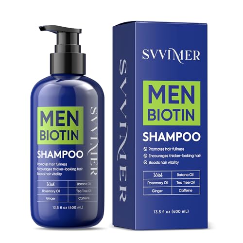 Hair Growth Shampoo for Men - Biotin Thickening Shampoo with Rosemary Tea Tree Oil Caffeine for Hair Loss and Thinning - 13.5 Fl Oz (Pack of 1)