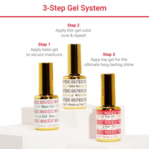 DND DC Gel Polish Set, Pink Collection, UV/LED Gel Polish and Air Dry Nail Lacquer, Matching Chip-Free Polish Duo, 122 Soft Pink, 0.5 Fl Oz