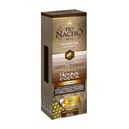 Tio Nacho Tío Nacho Efecto Anti-Canas, Shampoo Anti-Caída con Henna Egipcia
