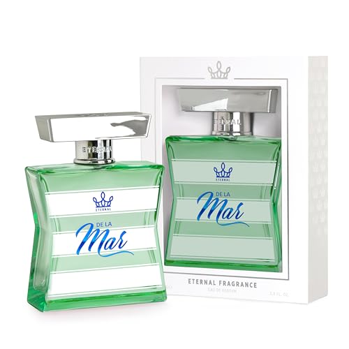 Eternal De La Mar - Inspired by Pacific Chill - 3.4 oz (100ml) - Eau de Parfum - Long-lasting - Vegan - Clean Ingredients - Unisex Perfume for Men & Women - 2000 sprays per bottle